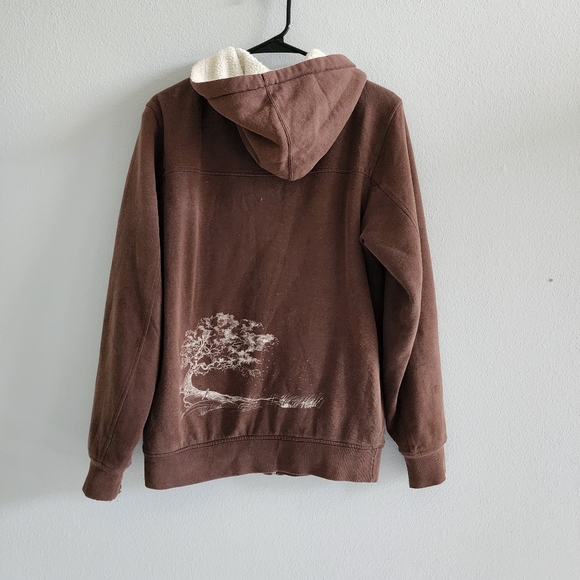 Brown Fleece Lined Hoodie - Picture 5 of 7